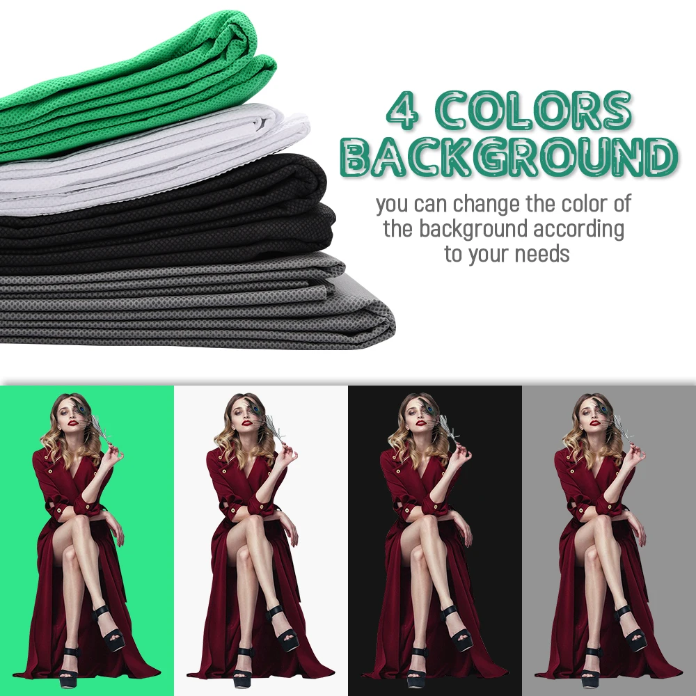 Photography Studio Lighting Kit 2*3m Adjustable