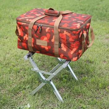 

est Multi-Function Aluminum Alloy Bracket Outdoor Camping Folding Portable Insulation Box Camping Bag Shelf Freezer Frame