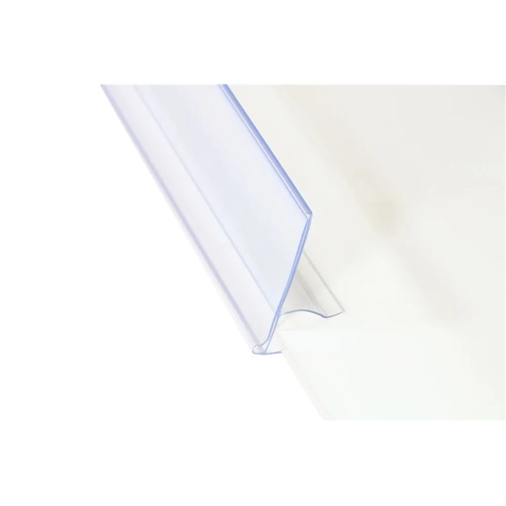 50cm Pop Bottom Clamp Clear Ticket Clip Data Strip Glass Wood Shelf Price Talker Label Holder Sign | Дом и сад