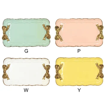 

New EU Retro Style Bow Storage Tray Resin Decorative Jewelry Fruit Tray Food Organizer Holder Cosmetics Storage Finishing Tray6