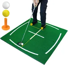 

Premium Turf Indoor/Outdoor Mat - Golf Swing Mat Stance Mat for Pros & Beginners Golf Accessories with 2 Golf Balls,1 Rubber Tee