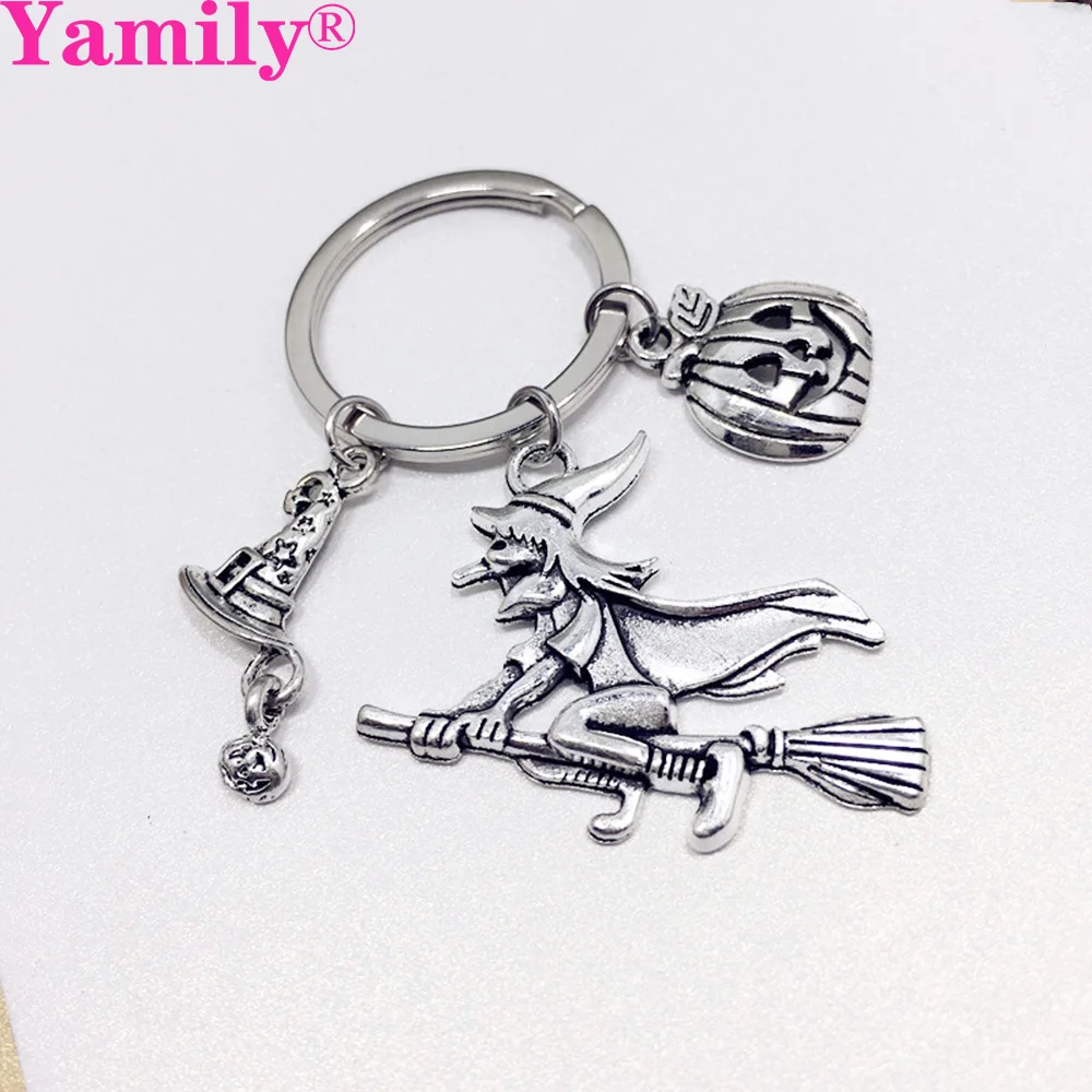 

Yamily Halloween Party Favors Keyring charm Funny Witch Keychains For Phone Key Bag Wallet Decoration Jewelry Accessories