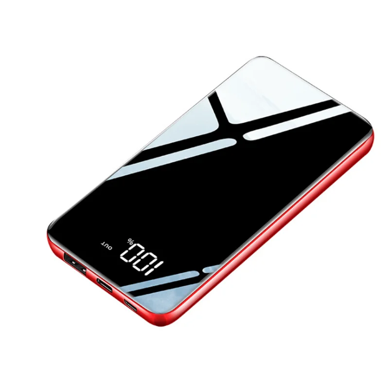 10000mAh Powerbank For Xiaomi Portable Charger Battery-Bank Mirror Mobile-Phones 10000 Mah Micro Usb Type C External Battery