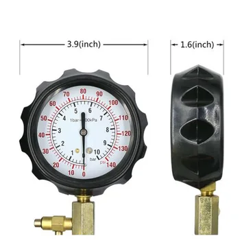 

Measurement Fuel pressure gauge Tester Metal TU-114 0-140 PSI Repalcement