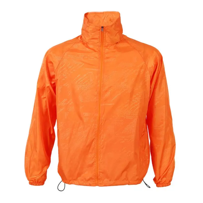 

Outdoor Unisex Cycling Running Waterproof Windproof Jacket Rain Coat -Orange,L