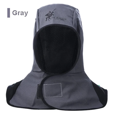 Black and Gray FR Cotton Welding Hats Washable Fire Flame Retardant Helmet Comfort Neck Face Protection Hood Welder Cap