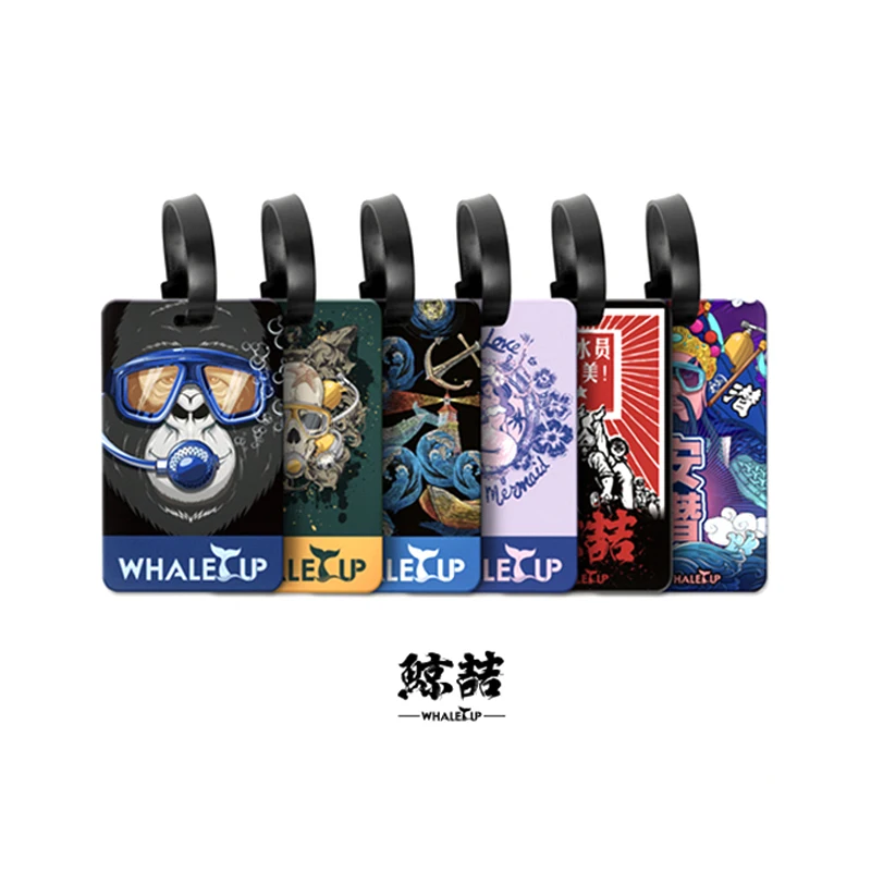 

Whaleup Dive Style Luggage Tag Scuba Diving Freediving Equipment Label
