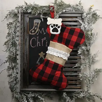 

Creative Knitted Christmas Stockings Christmas Tree Pendant Desktop Ornaments Fireplace Tree Christmas Decoration