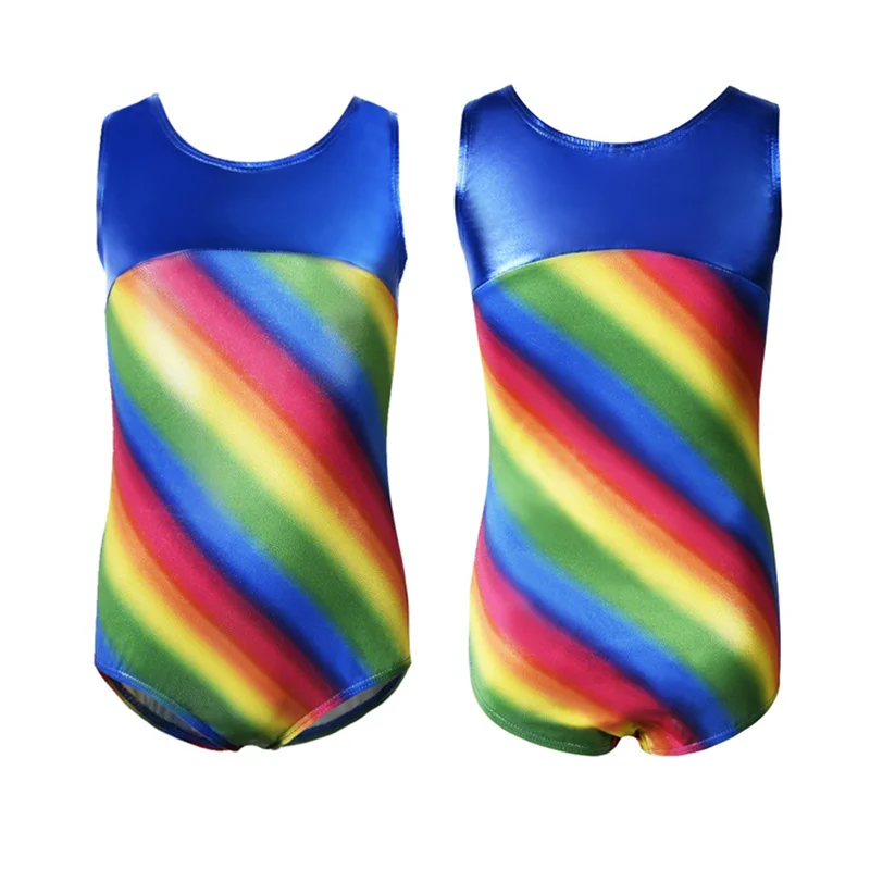 Hot Sale Cheap Rainbow Kids Girls Children Dance Swimming Gymnastics Leotards