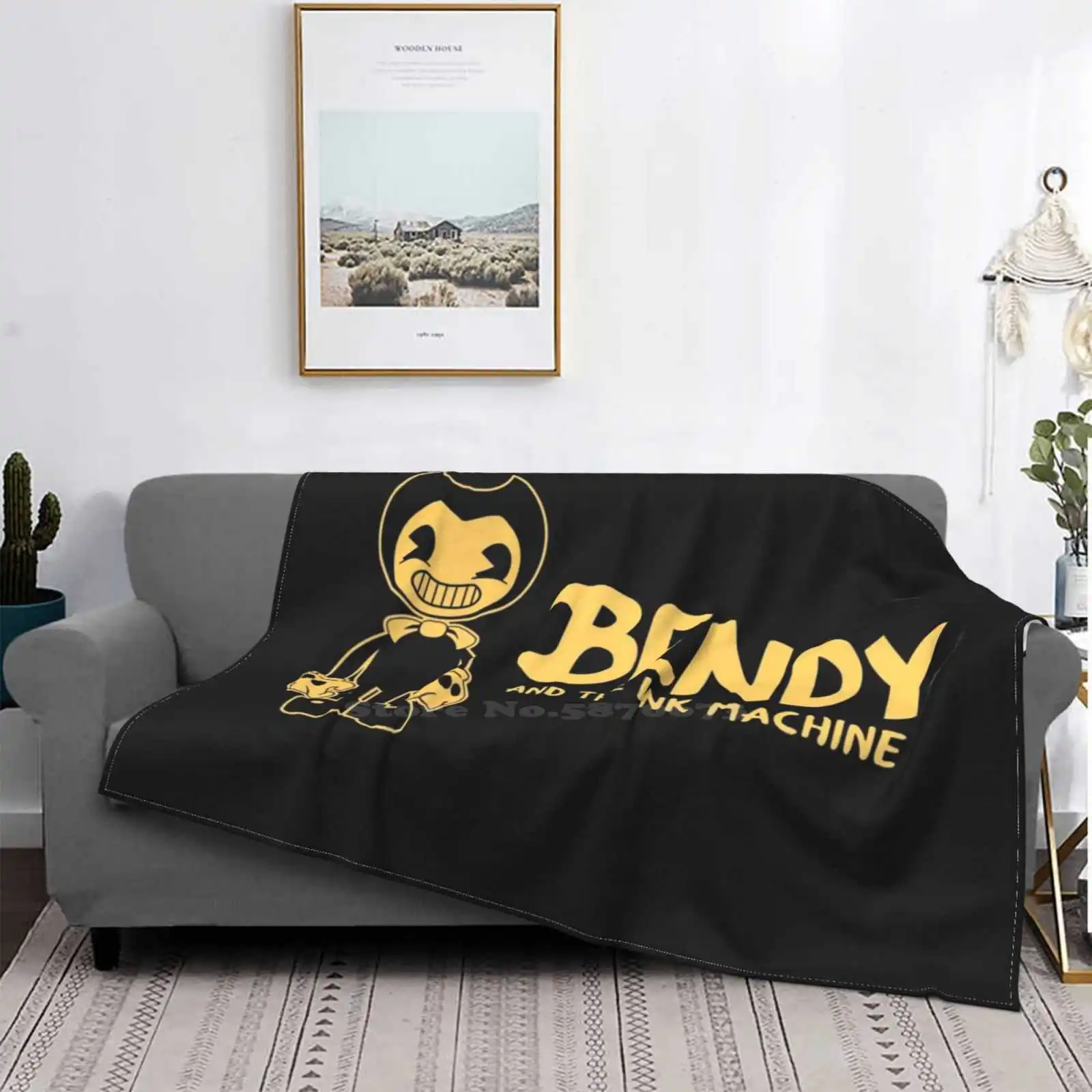 Bendy Horror Nuovo Arrivo Moda Per Il Tempo Libero Coperta Di Flanella Calda Bendy Gijinka Bendy The Ink Machine Gioco Horror Gioco Horror