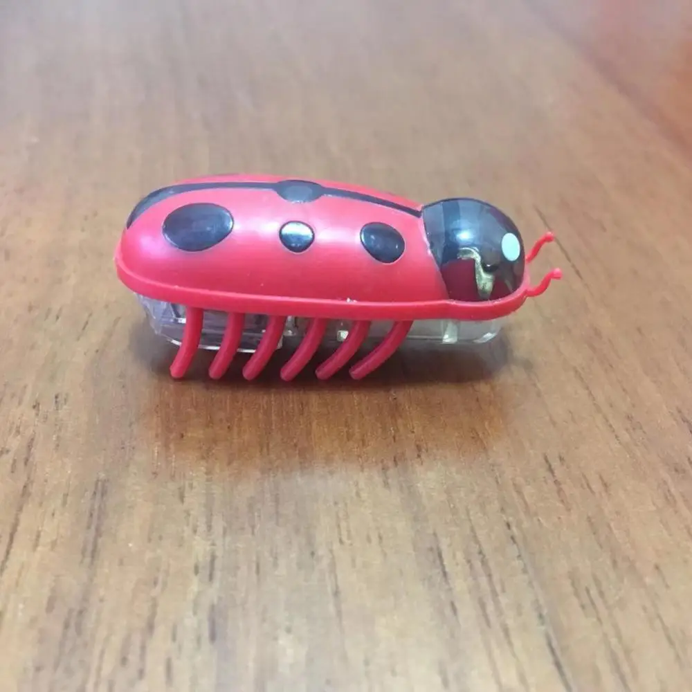 Red beetle Нано-робот-жук с шестигранной головкой, светодиодный светильник, электронный Кот, собака, котенок, щенок, домашние животные, игрушка, детская практичная шутка, насекомое, удивительные игрушки, товары - Цвет: Red beetle
