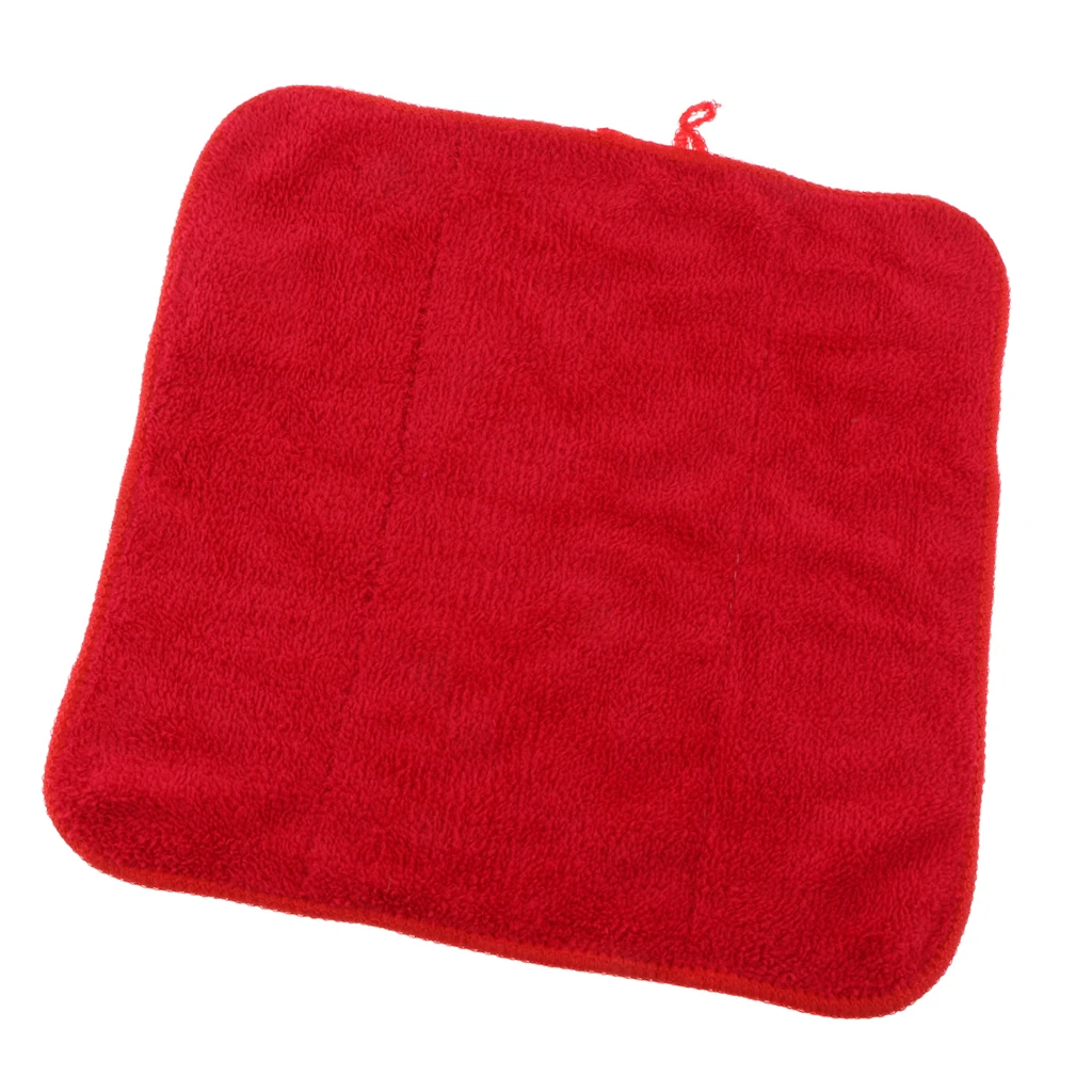 Soft Coral Fleece Towel Kitchen Wash Auto Car Home Cleaning Washable Cloth Blue 29.5 x 29cm