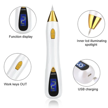

Newest Laser Plasma Pen Mole Removal Dark Spot Remover LCD Skin Care Point Pen Skin Wart Tag Tattoo Removal Tool Beauty Care