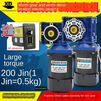 

220v AC 60W worm gear motor RV30 motor speed high torque motor reversing motor pinion