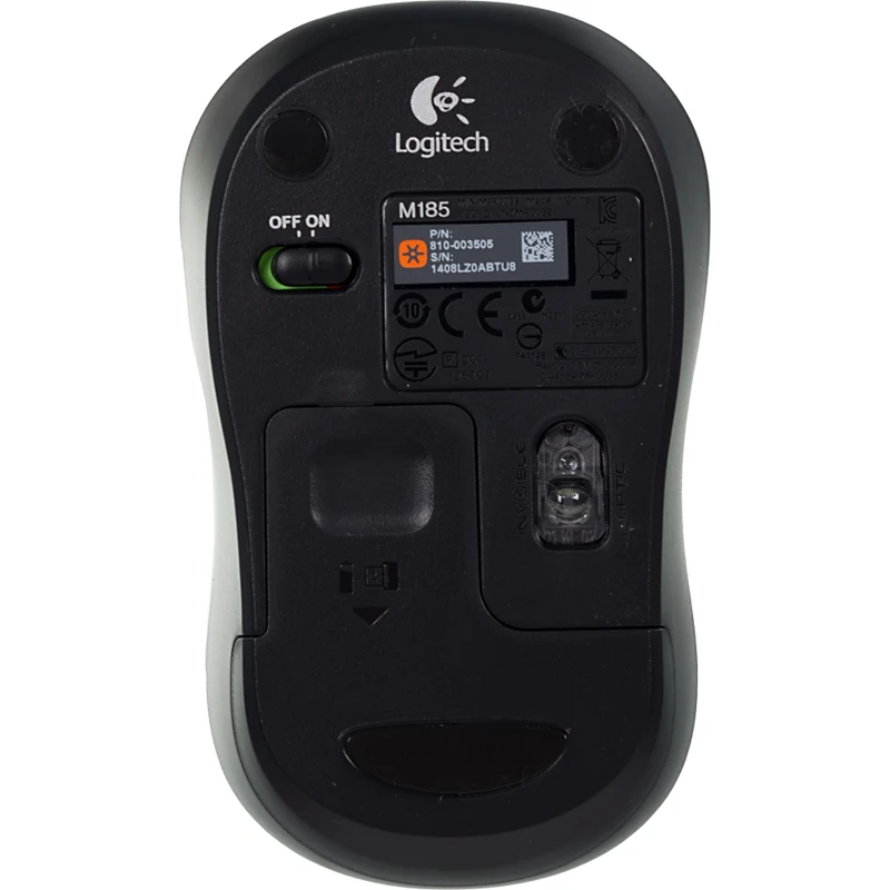 Мышь LOGITECH M185, беспроводная, USB, синий