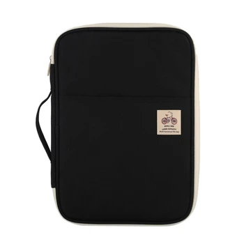 

AAY-A4 Document Storage Bag Waterproof Oxford Cloth Multifunctional Business Organizer Bag File Folder Stationery Organizer Zipp