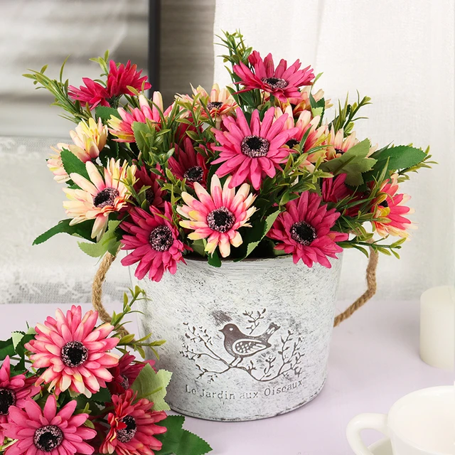 Daisy Flowers Artificial Decor  Artificial Chrysanthemum Daisy -  Artificial Flowers - Aliexpress