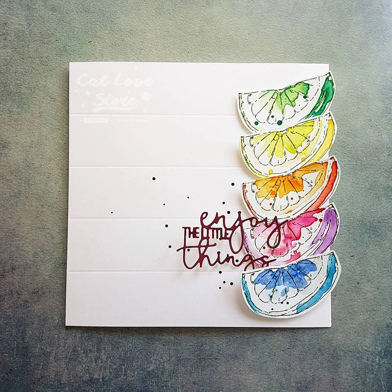 Enjoy the little things Word Metal Cutting Dies Scrapbooking Stencil Die Cuts Card Making DIY Craft Embossing New Dies For