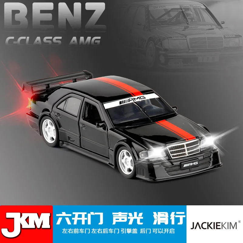 JK1/32 Тигровая голова Биг Бен c-c Lass Гоночная машина DTM шестидверная модель автомобиля из сплава звук и светильник металлическая модель игрушки