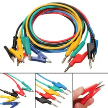 Горячая 5 шт. тестовая линия силиконовая вилка типа банан зажим для щупа "крокодил" свинцовый кабель для Электрической Лаборатории J99