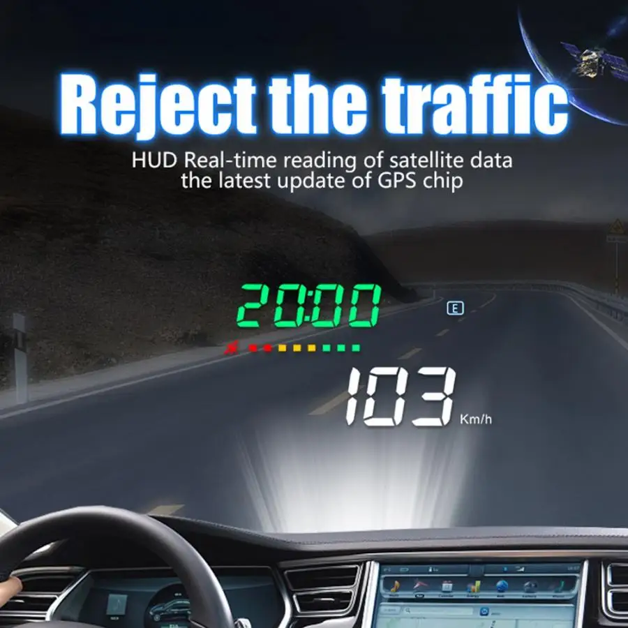 Автомобильный дисплей A3 HUD gps система автомобиля Универсальный 3,5 дюймов дисплей Даш экран авто аксессуары gps система дисплей