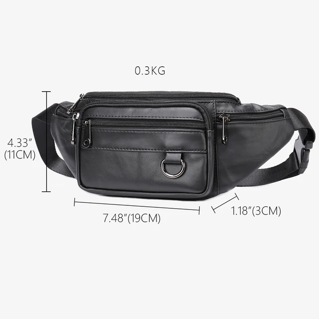 WESTAL Marsupio da uomo in vera pelle con multi-tasche per marsupio da cintura per telefono Marsupio da viaggio Marsupio da cintura Borse pettorale 9044 2