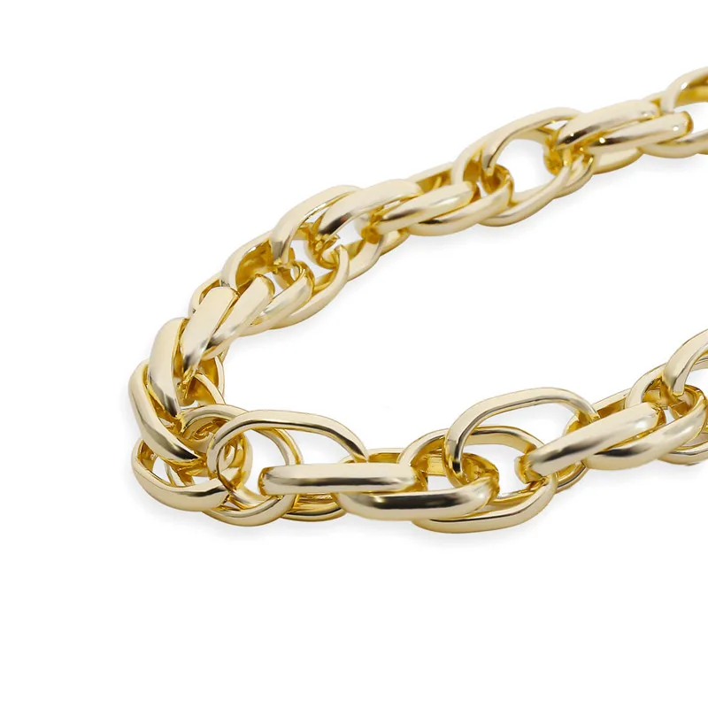 Увеличенная металлическая цепочка, колье, ожерелье s для женщин, металлическое золотое ожерелье, индивидуальное ювелирное изделие, ожерелье, подарок для девочки
