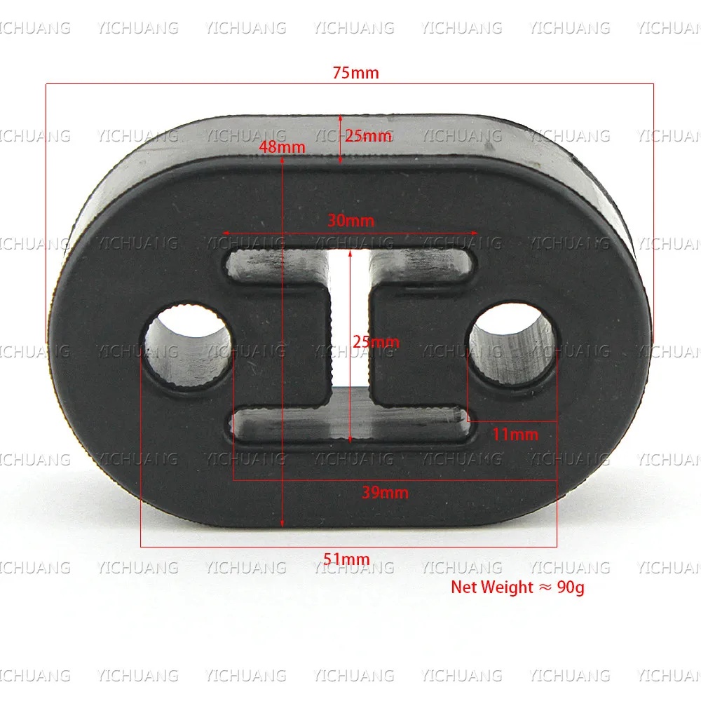 Auto Car Rubber Exhaust Tail Pipe Mount Brackets Hanger Insulator 2 Holes 4 Holes exhaust pipe hanger
