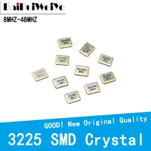 Cristal passif SMD 4 broches 3225 MHZ 11.0592MHZ 12MHZ 13.56MHZ 16MHZ 20MHZ 22.1184MHZ 24MHZ 27.12 26 27 30 32 40 48MHZ 10 pièces/lot 