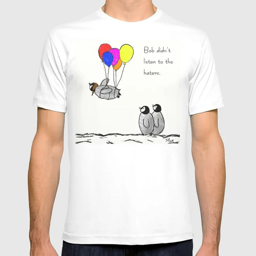 To be a Flying Penguin футболка Животные Природа Юмор Пингвин flying haters Летающий Пингвин мультфильм воздушные шары Пингвины