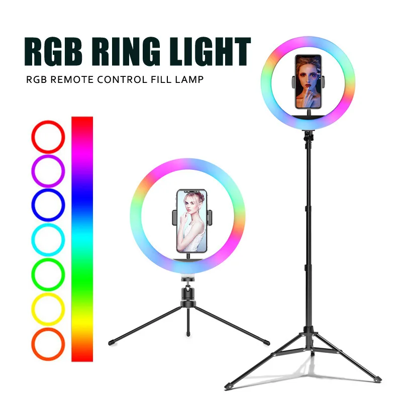 26 см 10 ''RGB светодиодный кольцевой светильник с штатив Трипод стойка для