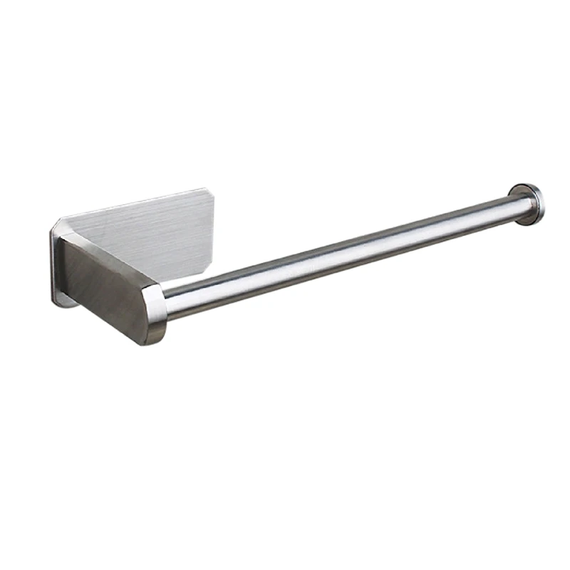 Stainless Steel Tissue Towel Rack Adhesive Napkin Roll for Bathroom Kitchen 