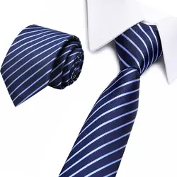 Новый Официальный классический галстук 7,5 см 100% шелк в полоску галстуки в клетку для мужчин 67 стилей галстук синий мужской галстук для
