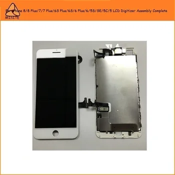 

1Pc for i phone 8 7 6s 6 Plus 6SP 5S SE 5C 5 Full Set Digitizer LCD Display Screen Assembly Complete+Front camera+Speaker flex