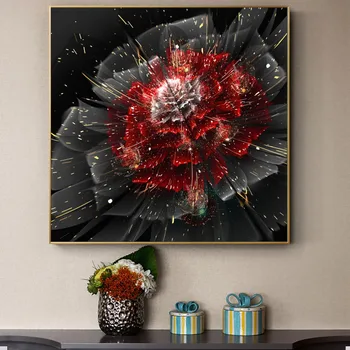 

Art Scandinavian Abstract Flowers Canvas Painting Modern Foral Poster And Print Wall Art Home Decor Picture Room Home Decoration