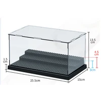 Action Figures Display Box Dustproof ShowCase Deluxe Acrylic Collectible Item Building Blocks Plastic Display Case Brick Toys 3