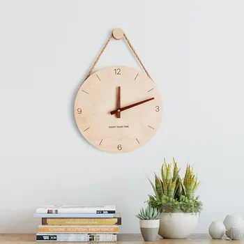

Wall Clock Wooden Nordic Japanese Hot Creative Clocks Home Living Room Clock Decoration Creative Gifts ZM110209