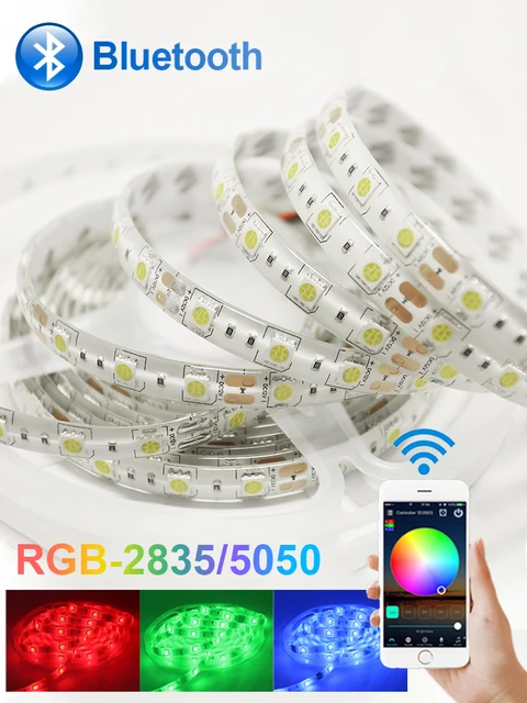LED Strip Lights RGB 5050 Waterproof Flexible Ribbon DC 12V 2835SMD Wifi Tape Diode Bedroom Decoration luces Led Light Bluetooth 2