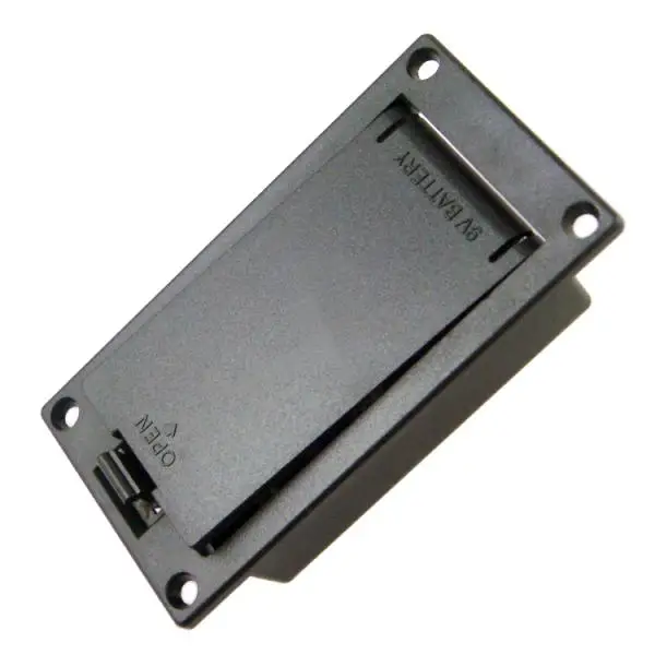 9v Flat Guitars Bass Battery Holder Cover Box Container Instruments Accs 1pc