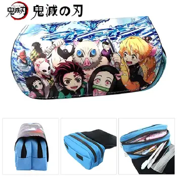 

Demon Slayer Kimetsu No Yaiba Anime Peripheral Manga Storage Pencil Bag Multifunction Wallet Stationery Box Student Pencil Case