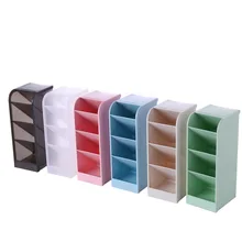 

Multi-function Desk Organizer Obliquely Inserted 4 Grid Desktop Pencil Pen Holder Office School Storage Case Desk Accessories