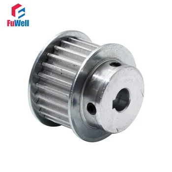 

HTD5M 25T Timing Pulley With Keyway 21mm Belt Width Gear Belt Pulley 8/10/12/18/19mm Bore Aluminum Alloy 25T Transmission Pulley