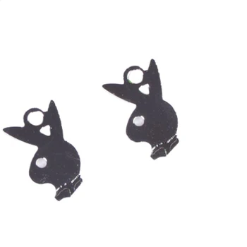 

10 * 6nn Playboy logo copper sheet single hanging rabbit shape bracelet pendant jewelry accessories