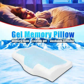 

50*30cm Memory Foam Pillow Summer Ice-cool Anti Snoring Neck Pillows Sleep Pillow Cushion+Pillowcover For Home Beddings