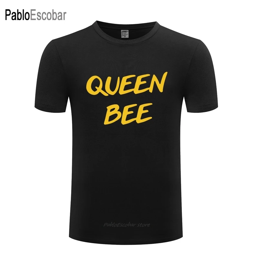 Queen Bee Простая мужская футболка с буквенным принтом Мужская shubuzhi новинка короткий