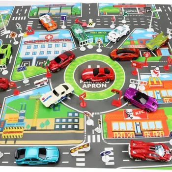 

Children Toy Car City Parking Map English Version City Parking Map
