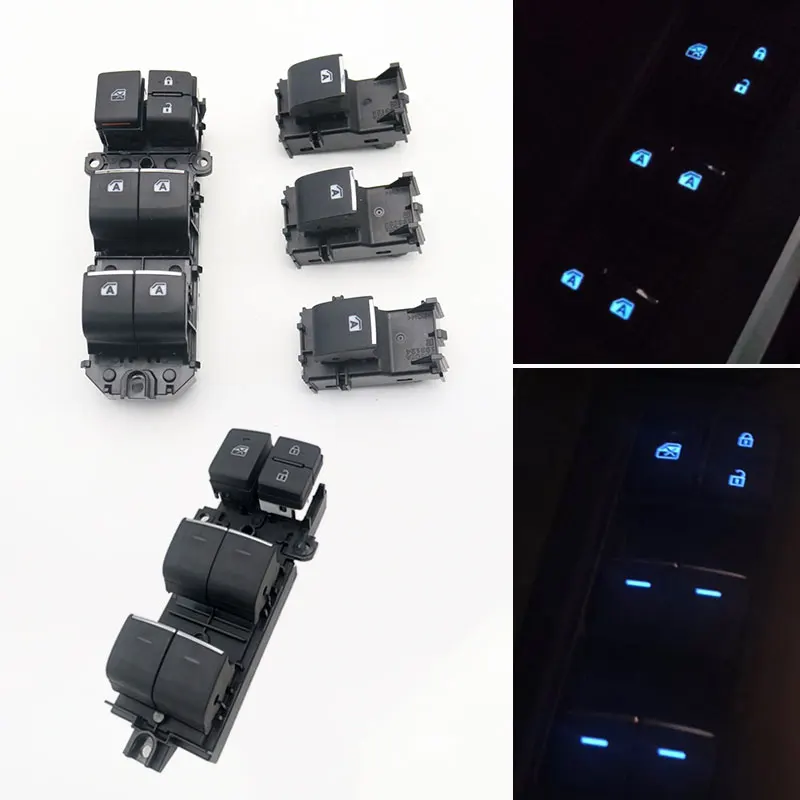 LED Ice Blue Backlight Power Window Button Switch for Toyota RAV4 RAV 4 CHR 2019 2020 Left Driver