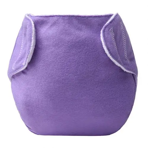 Детские регулируемые хлопковые Многоразовые моющиеся герметичные подгузники, тканевые подгузники, один размер, детские подгузники, распродажа, цена за 3-15 кг - Цвет: Фиолетовый