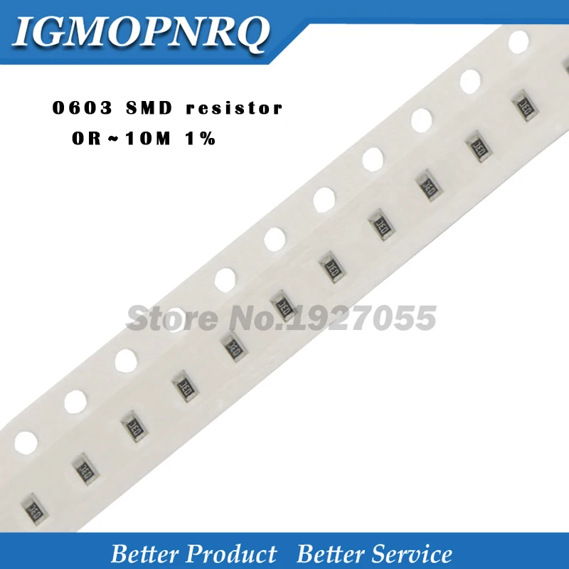 100 шт. 0603 SMD резистор 0R ~ 10M 1/10W 0R 1R 10R 100R 150R 220R 330R 470R 1K 1% K 10K 2,2 K 1M 0 1 10 100 100 150 220 330 470 ом