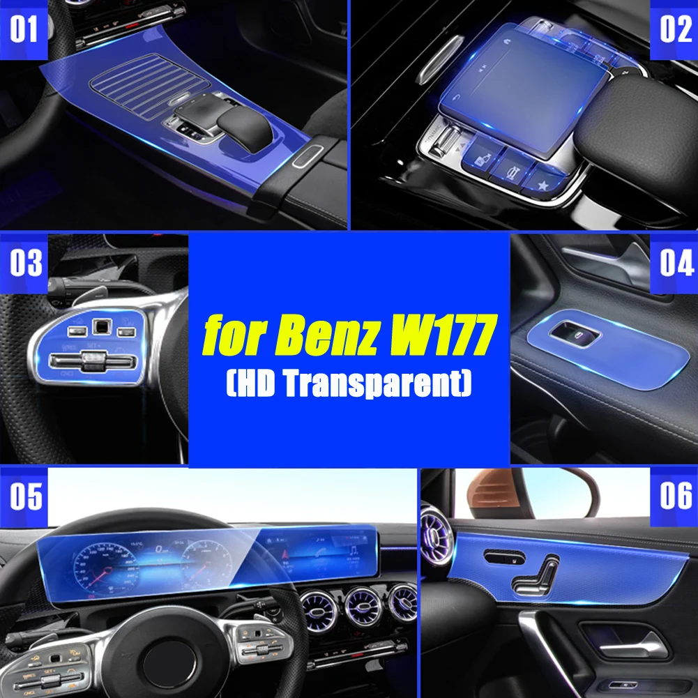 ##BUY Car Central Navigation Screen Mouse Button Dashboard Membrane Protector Film For Mercedes Benz A Class W177 A180 A200 A250 2019+